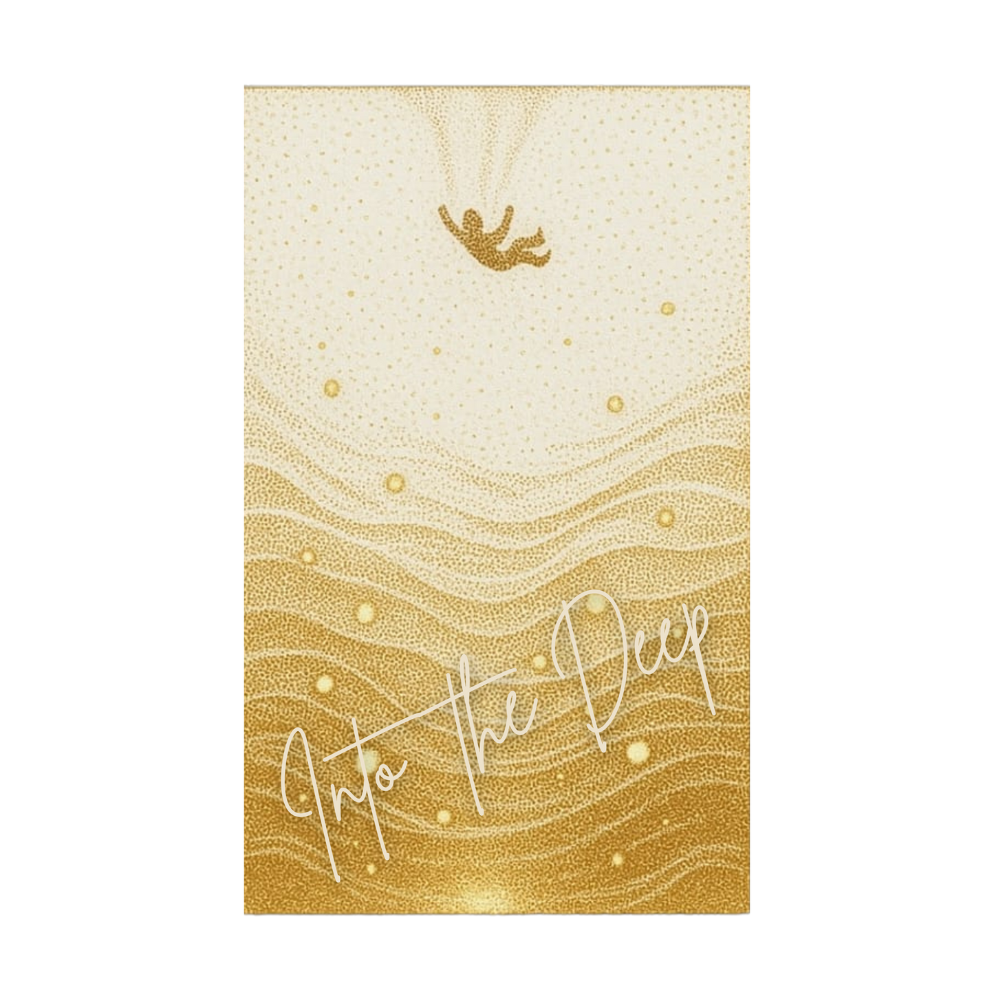 Into The Deep – Minimal Gold Wave Art Unisex T-Shirt