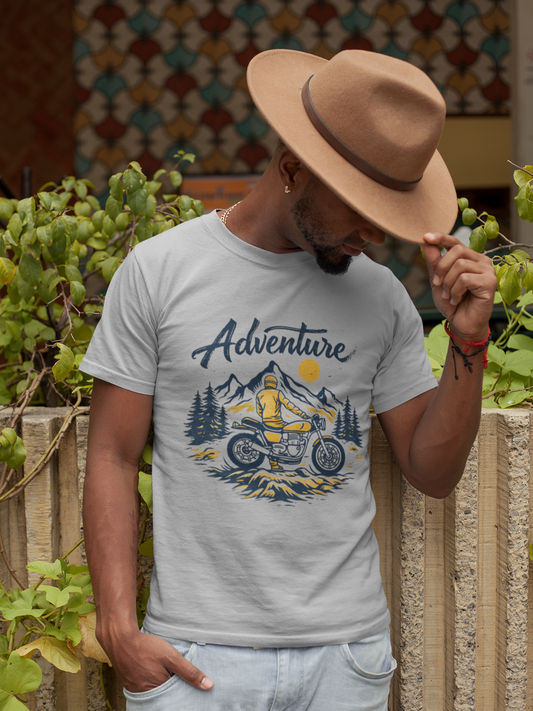 Adventure Rider – Mountain Motorcycle Graphic T-Shirt