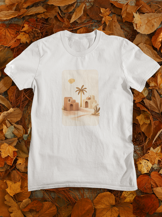 Desert Palm Minimal Landscape Graphic T-Shirt