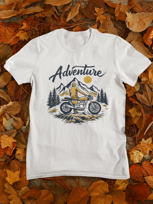 Adventure Rider – Mountain Motorcycle Graphic T-Shirt