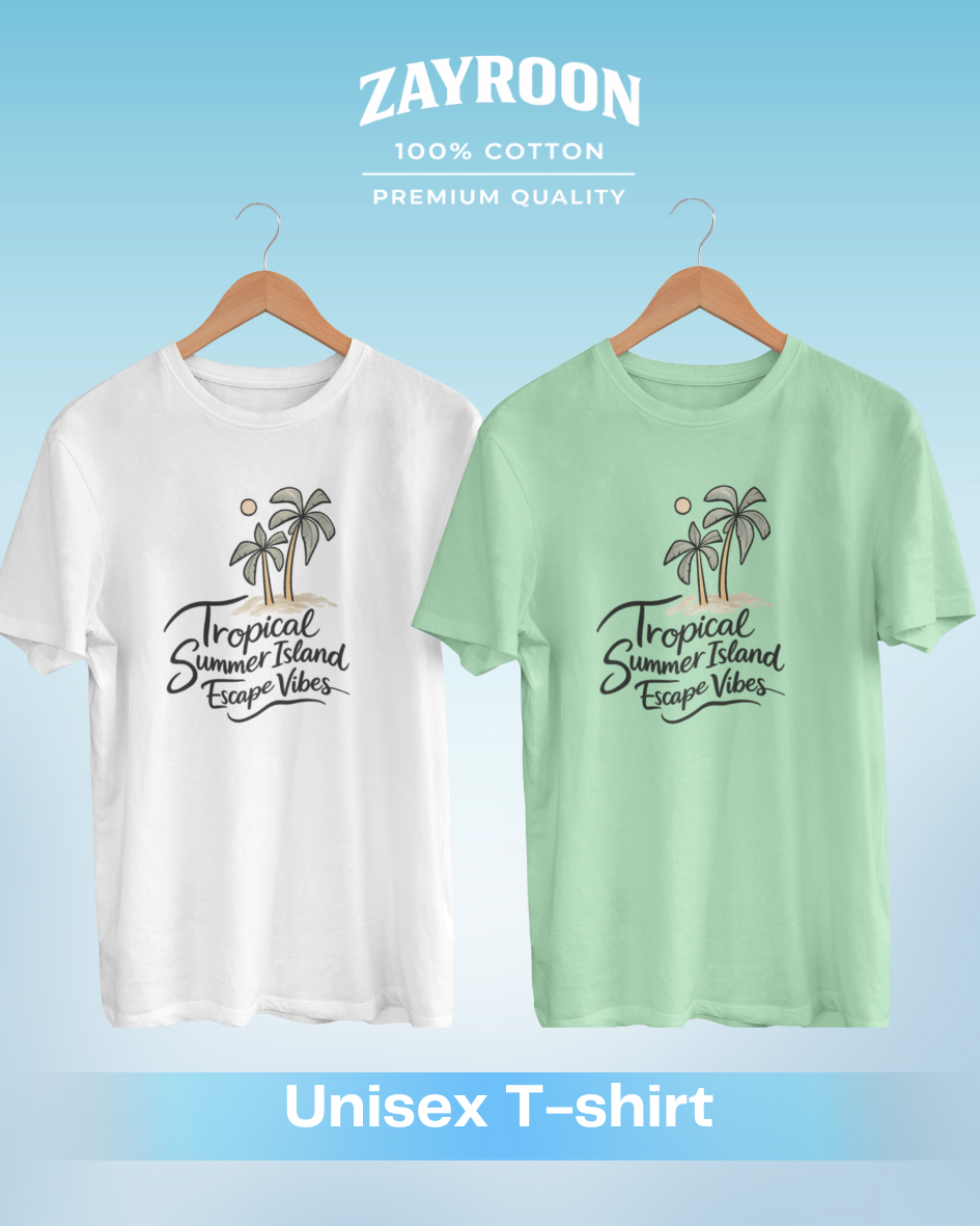 Tropical Shore Graphic T-Shirt