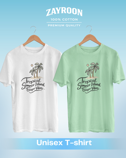 Tropical Shore Graphic T-Shirt