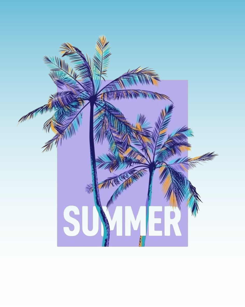 Blue Palm Summer Tee