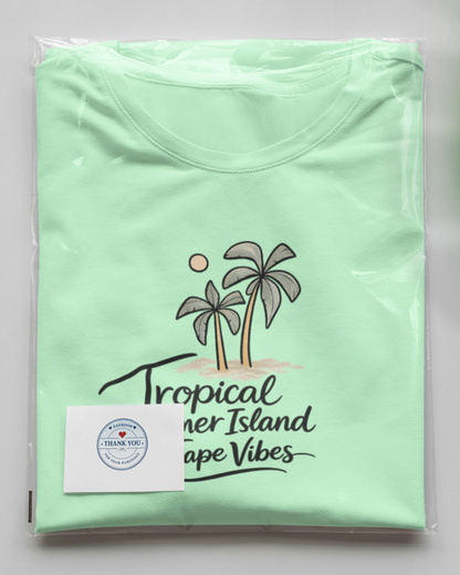 Tropical Shore Graphic T-Shirt