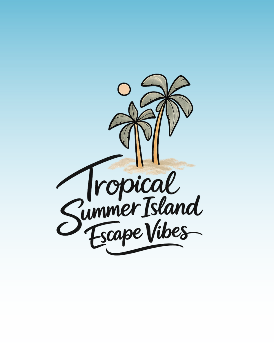 Tropical Shore Graphic T-Shirt