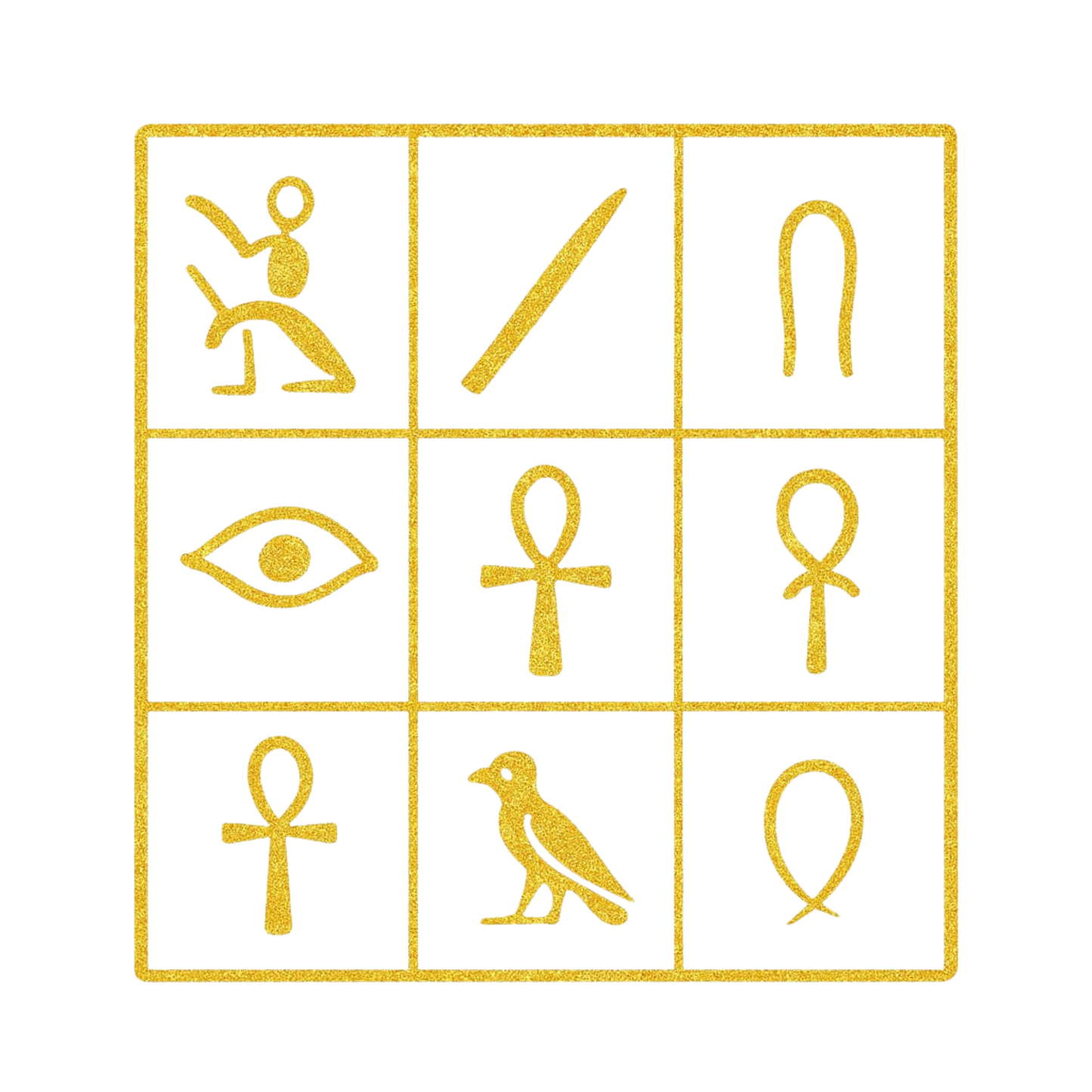 Ancient Code – Golden Hieroglyph Unisex T-Shirt