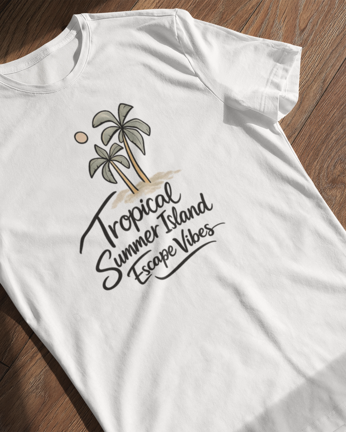 Tropical Shore Graphic T-Shirt