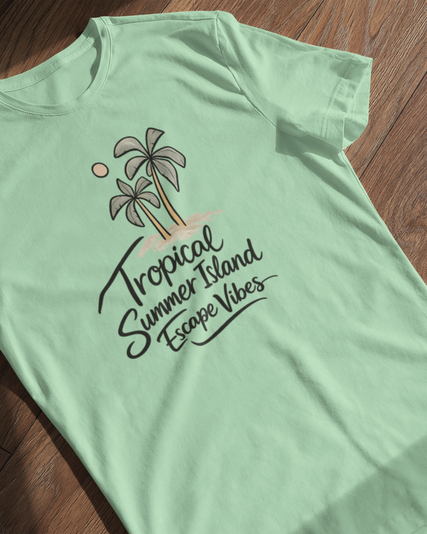 Tropical Shore Graphic T-Shirt