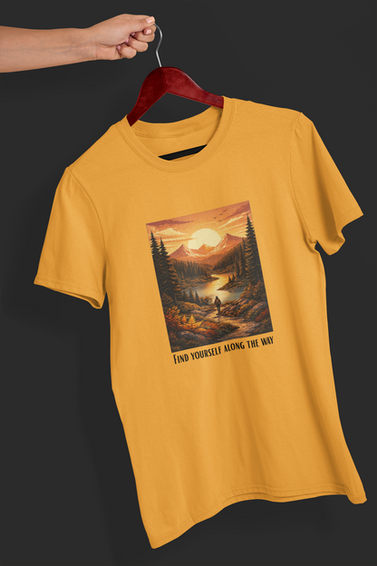 Find Yourself Along The Way – Adventure Landscape Graphic T-Shirt