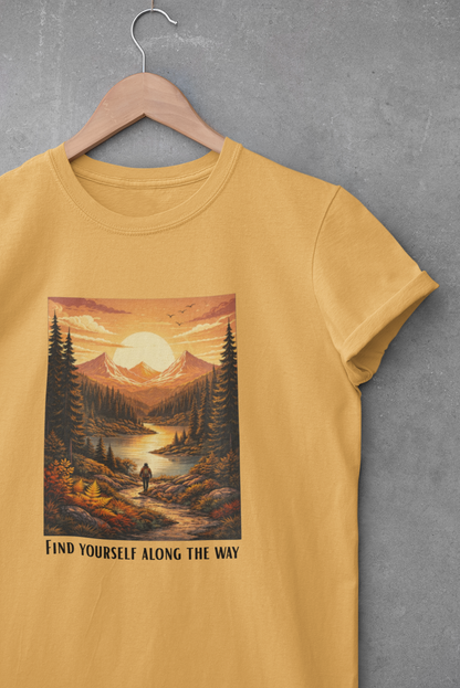 Find Yourself Along The Way – Adventure Landscape Graphic T-Shirt