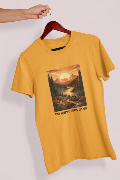 Find Yourself Along The Way – Adventure Landscape Graphic T-Shirt