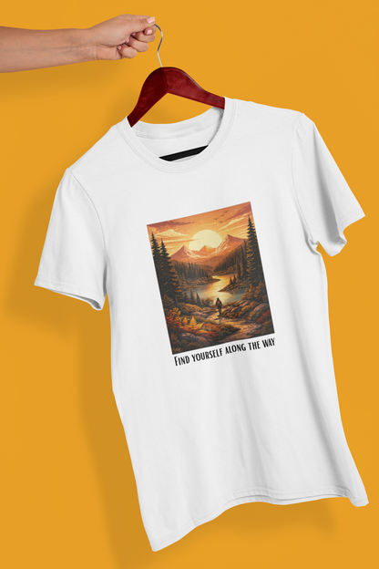 Find Yourself Along The Way – Adventure Landscape Graphic T-Shirt