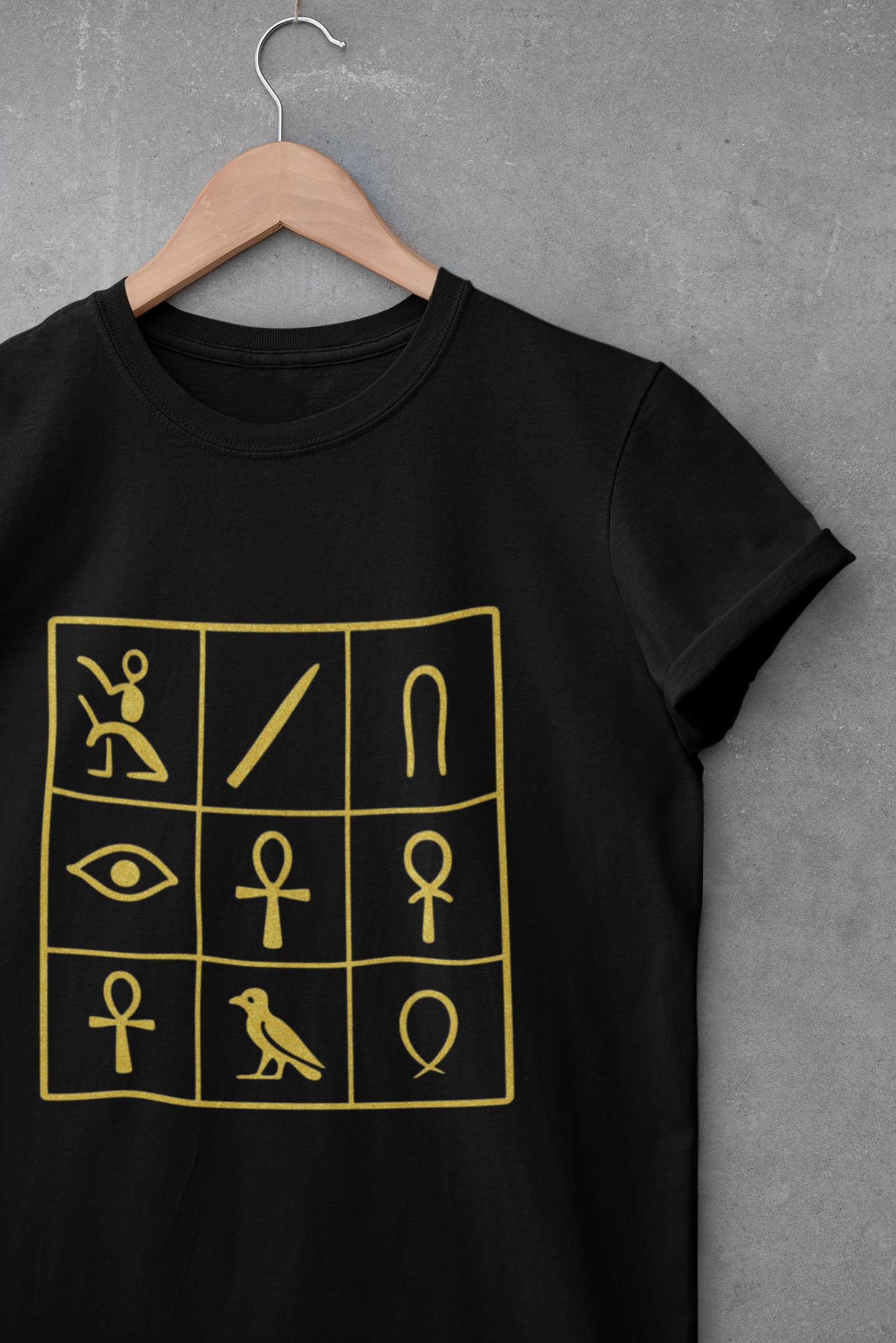 Ancient Code – Golden Hieroglyph Unisex T-Shirt