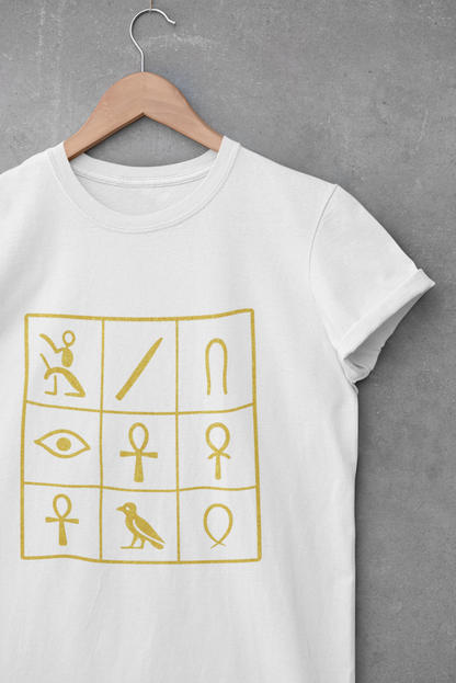 Ancient Code – Golden Hieroglyph Unisex T-Shirt
