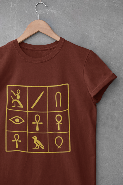 Ancient Code – Golden Hieroglyph Unisex T-Shirt