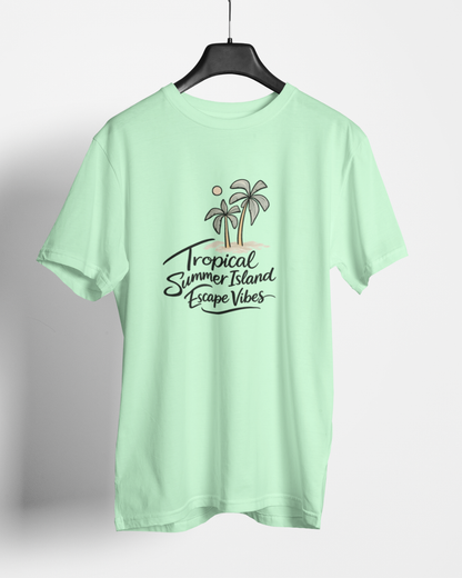 Tropical Shore Graphic T-Shirt