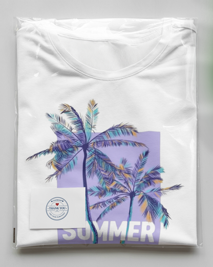 Blue Palm Summer Tee