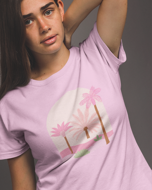 Sunset Palm Minimal Graphic Tee