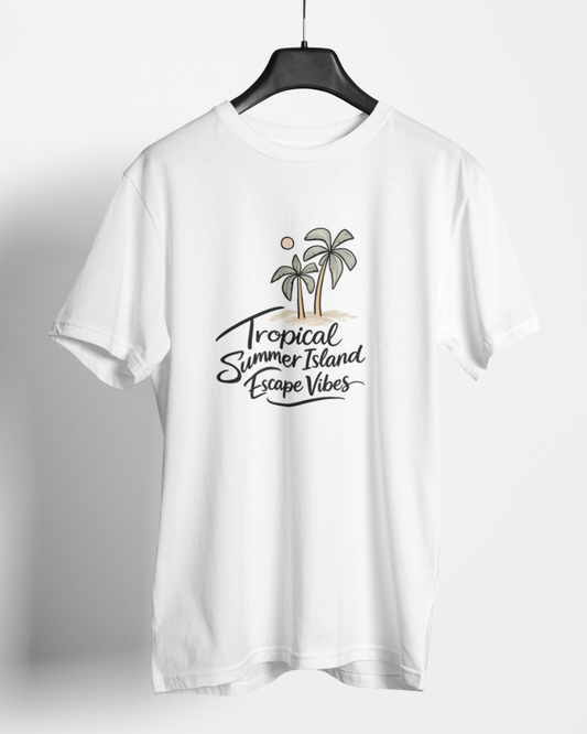 Tropical Shore Graphic T-Shirt