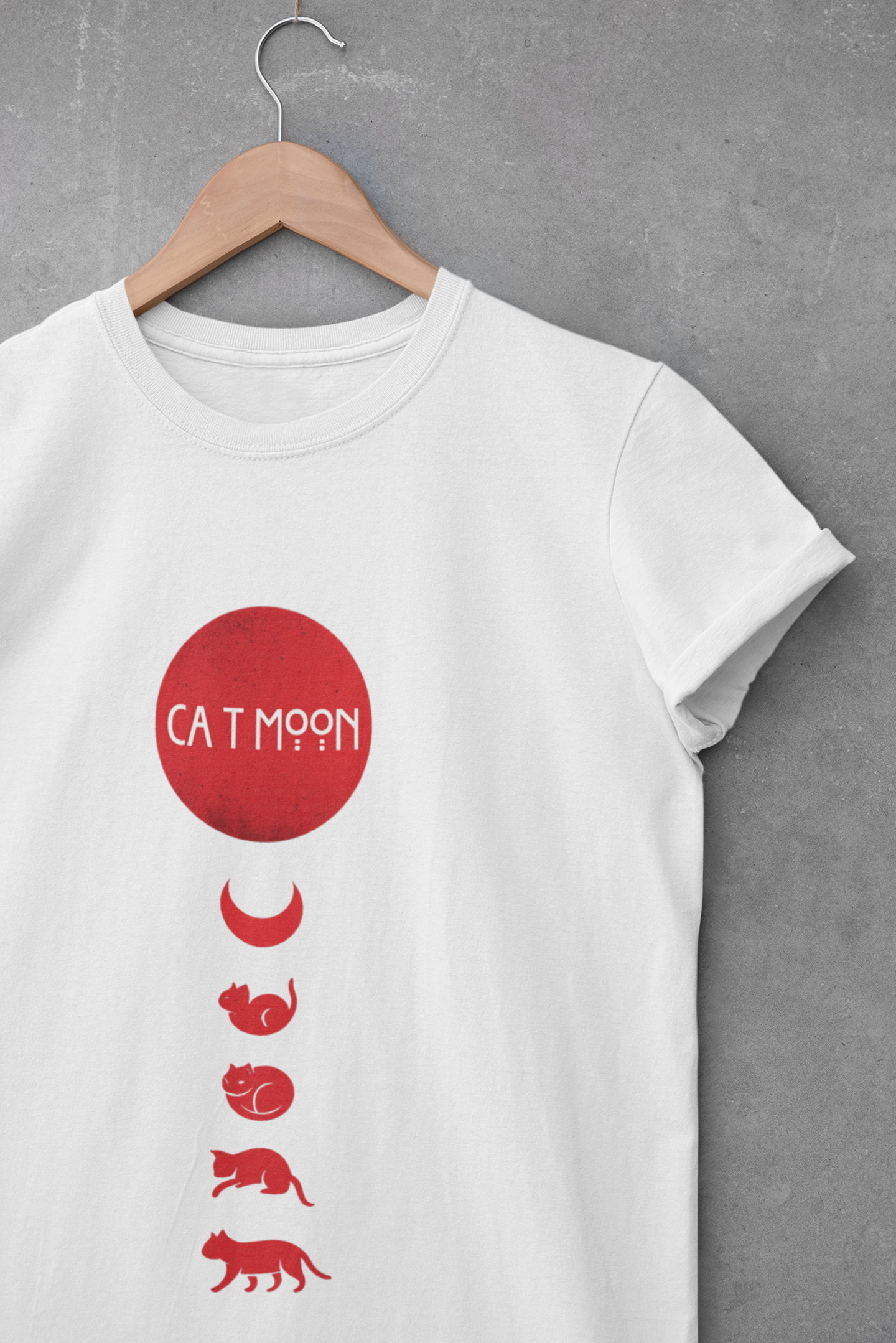 Cat Moon – Artistic Sunset Cat Silhouette Unisex T-Shirt