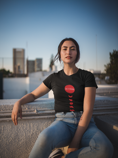 Cat Moon – Artistic Sunset Cat Silhouette Unisex T-Shirt