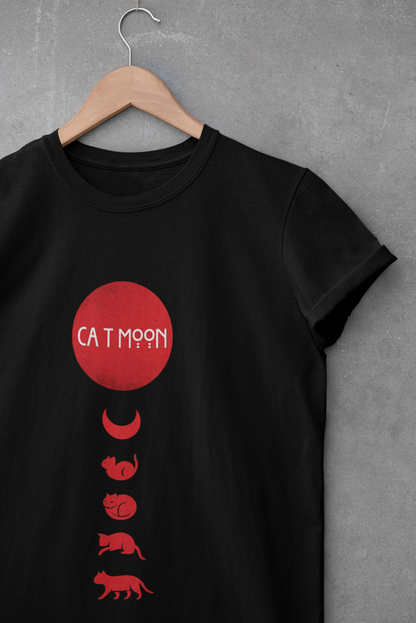 Cat Moon – Artistic Sunset Cat Silhouette Unisex T-Shirt