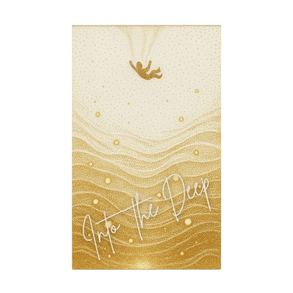 Into The Deep – Minimal Gold Wave Art Unisex T-Shirt