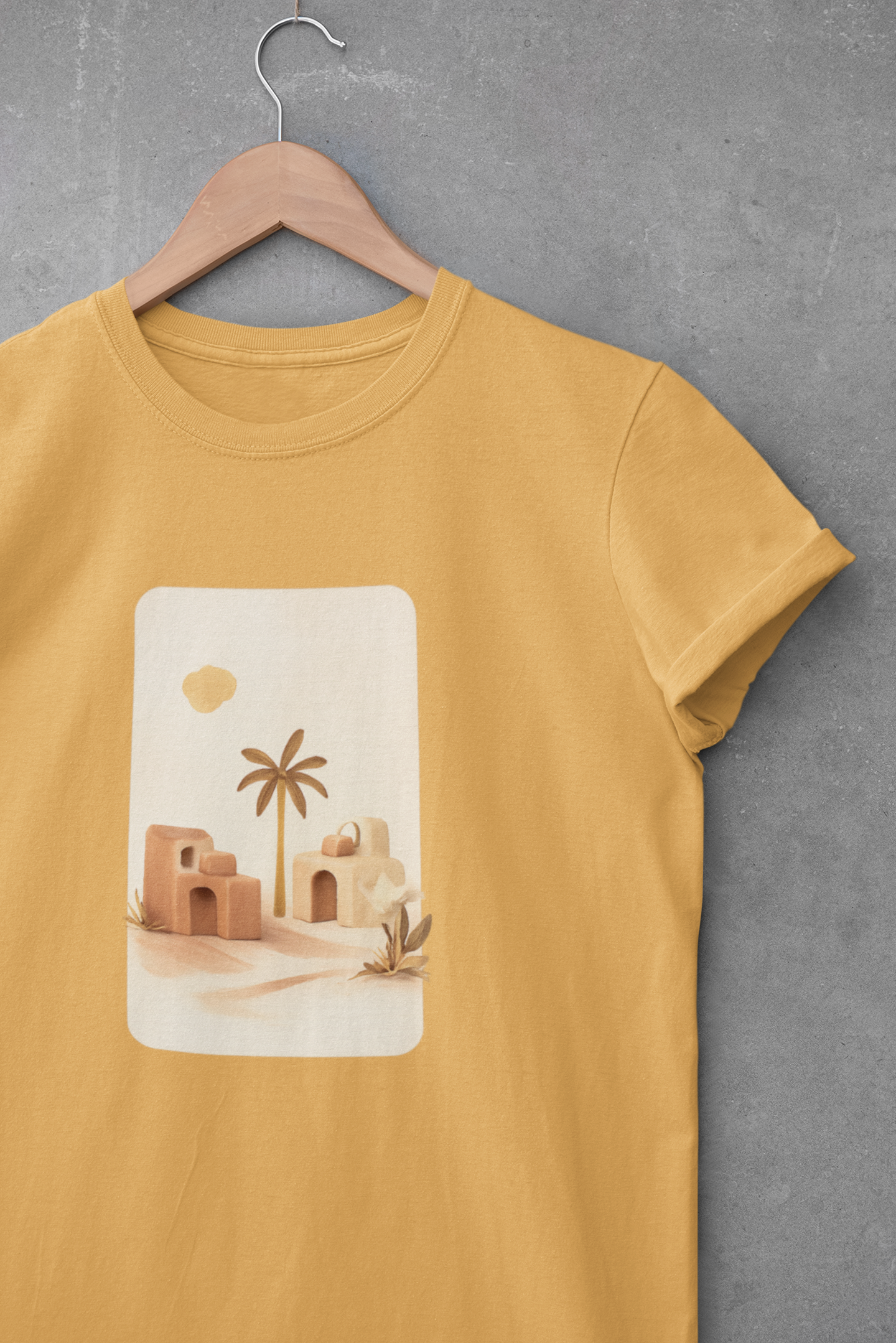 Desert Palm Minimal Landscape Graphic T-Shirt