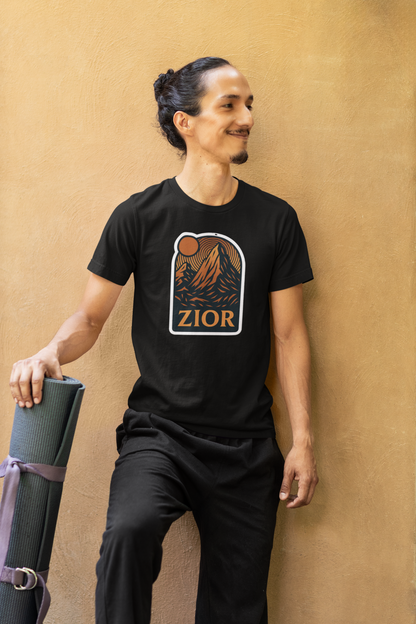 ZIOR Classic Mountain Graphic Tee | Unisex 180 GSM Cotton