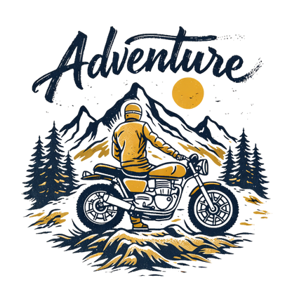 Adventure Rider – Mountain Motorcycle Graphic T-Shirt