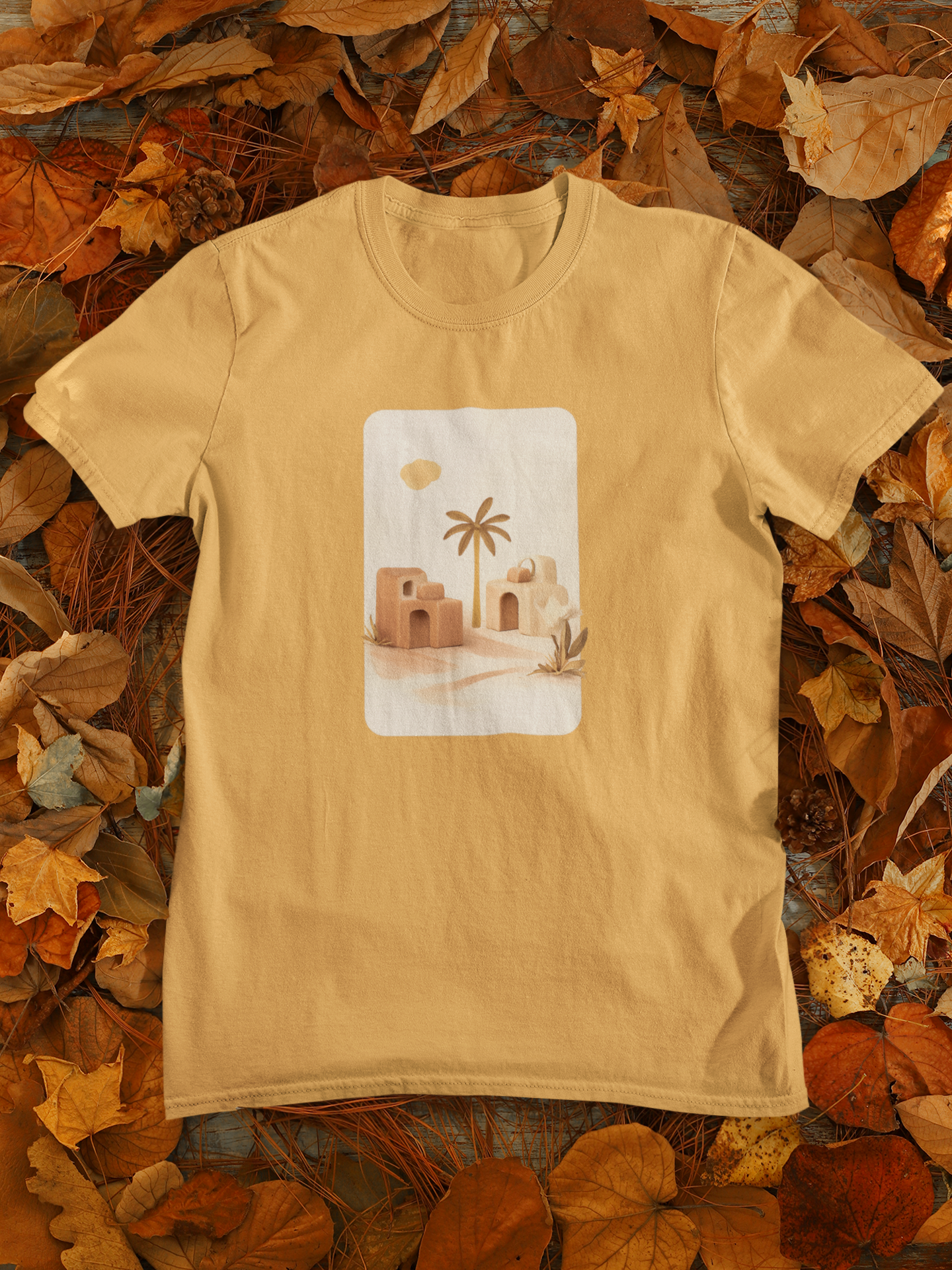 Desert Palm Minimal Landscape Graphic T-Shirt