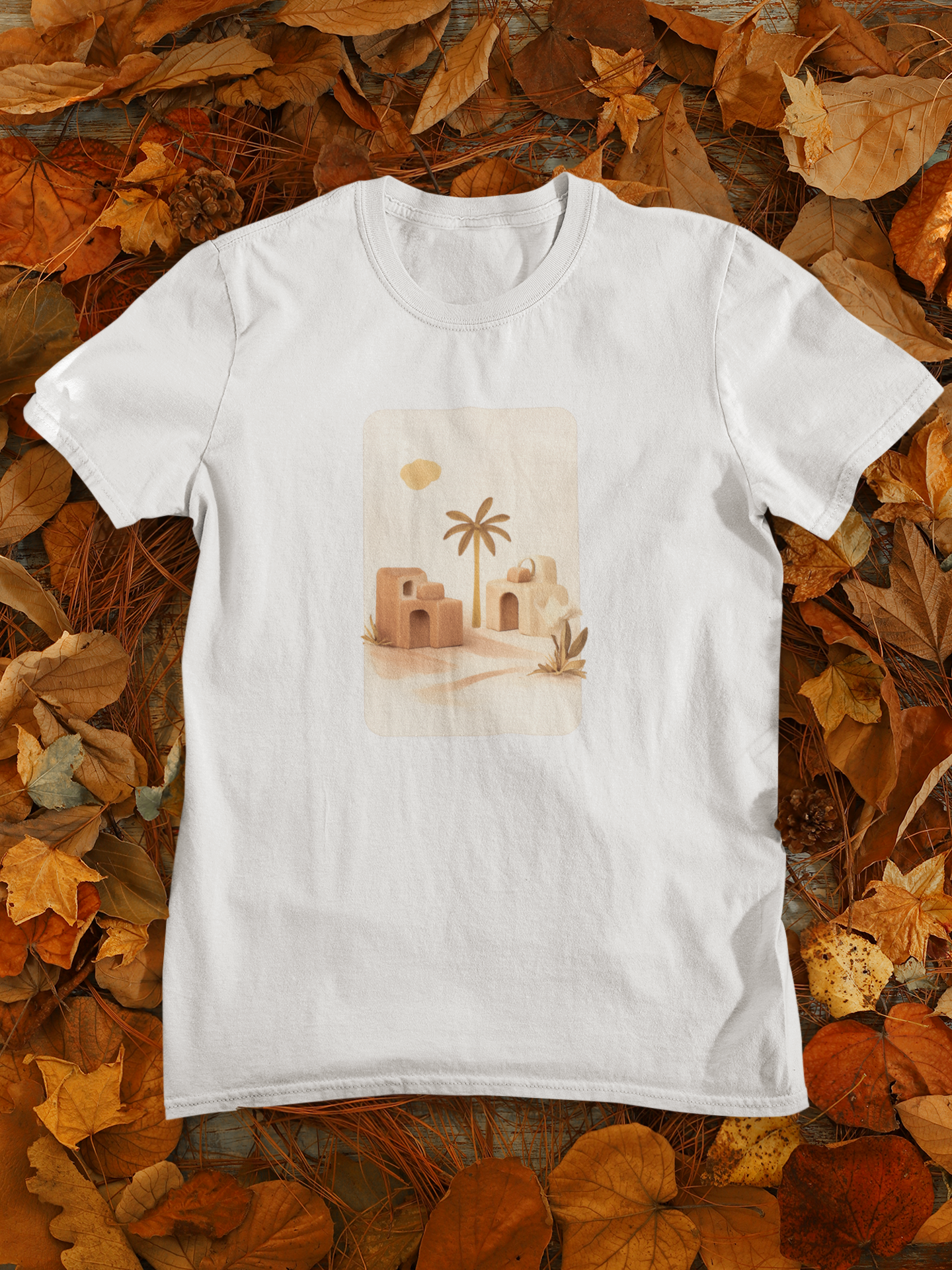Desert Palm Minimal Landscape Graphic T-Shirt